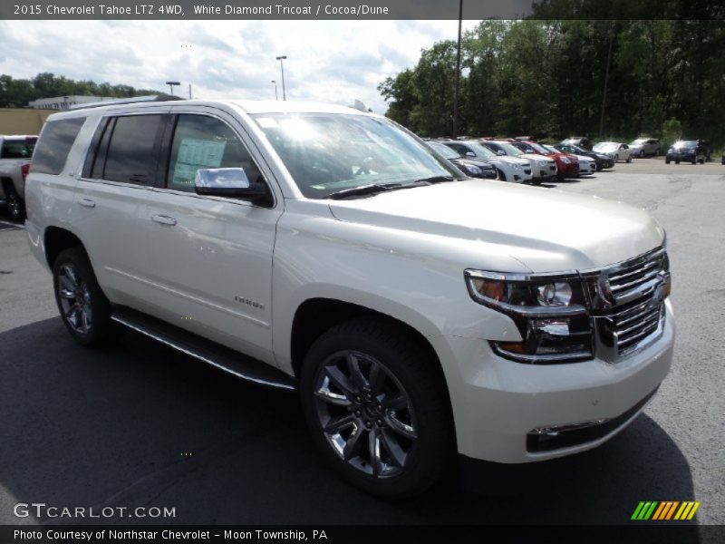 White Diamond Tricoat / Cocoa/Dune 2015 Chevrolet Tahoe LTZ 4WD