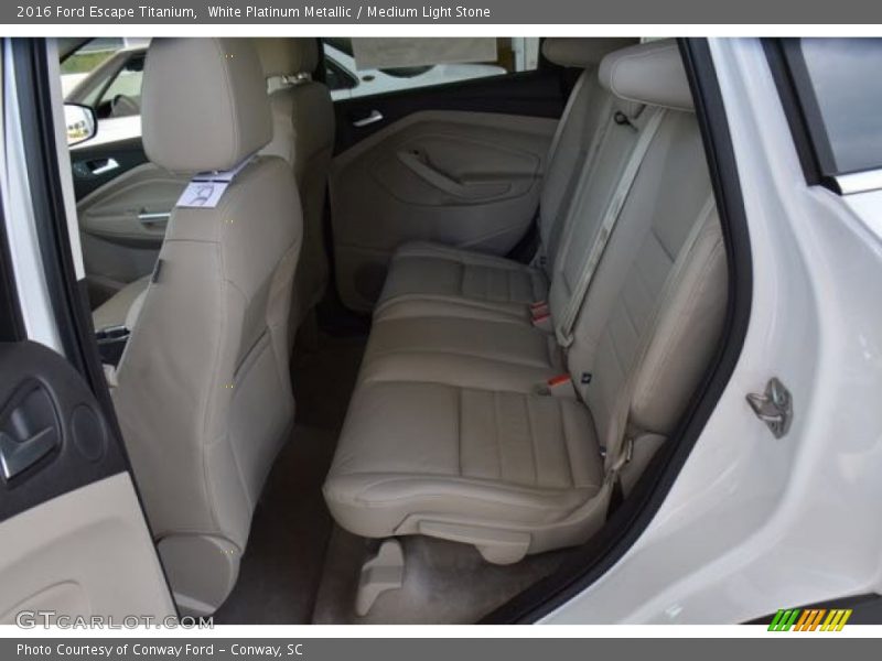 White Platinum Metallic / Medium Light Stone 2016 Ford Escape Titanium