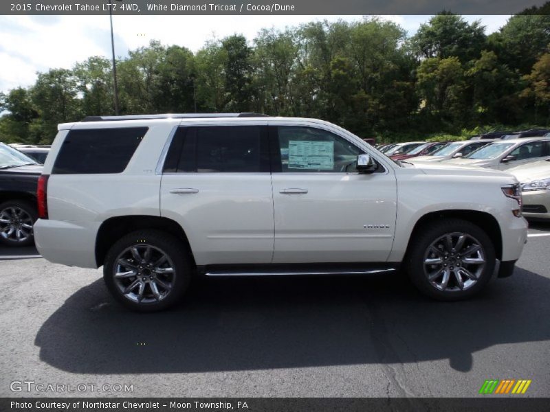 White Diamond Tricoat / Cocoa/Dune 2015 Chevrolet Tahoe LTZ 4WD