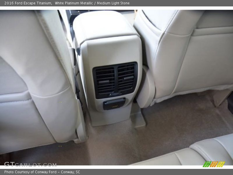 White Platinum Metallic / Medium Light Stone 2016 Ford Escape Titanium