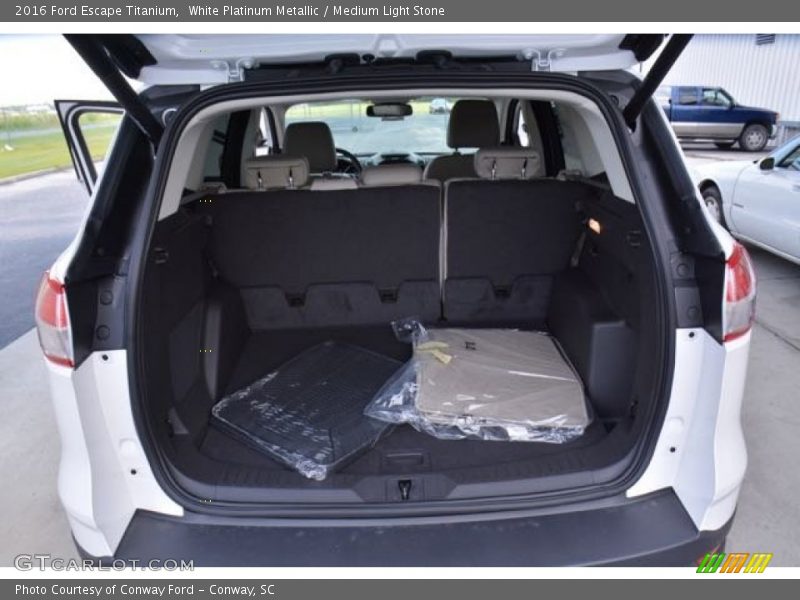 White Platinum Metallic / Medium Light Stone 2016 Ford Escape Titanium