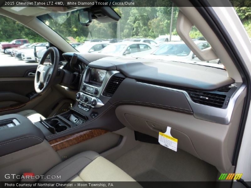 White Diamond Tricoat / Cocoa/Dune 2015 Chevrolet Tahoe LTZ 4WD