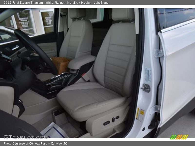 White Platinum Metallic / Medium Light Stone 2016 Ford Escape Titanium