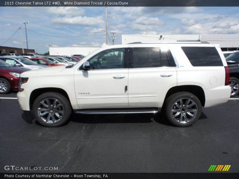 White Diamond Tricoat / Cocoa/Dune 2015 Chevrolet Tahoe LTZ 4WD
