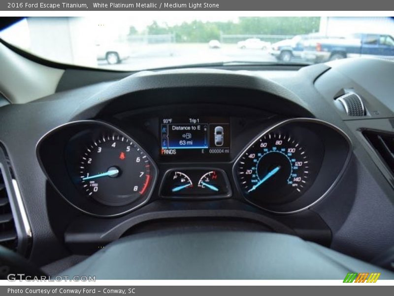White Platinum Metallic / Medium Light Stone 2016 Ford Escape Titanium