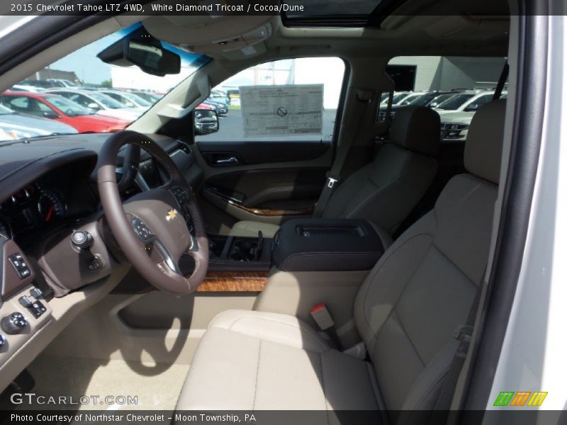 White Diamond Tricoat / Cocoa/Dune 2015 Chevrolet Tahoe LTZ 4WD