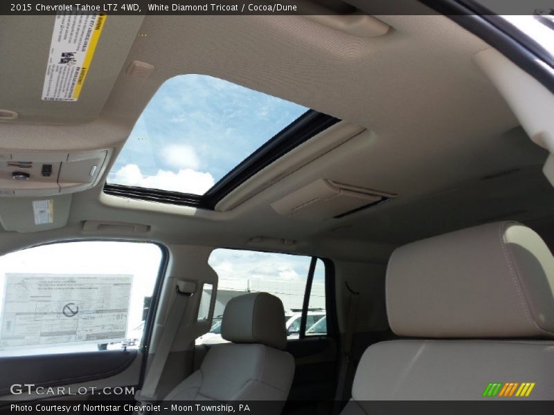 White Diamond Tricoat / Cocoa/Dune 2015 Chevrolet Tahoe LTZ 4WD