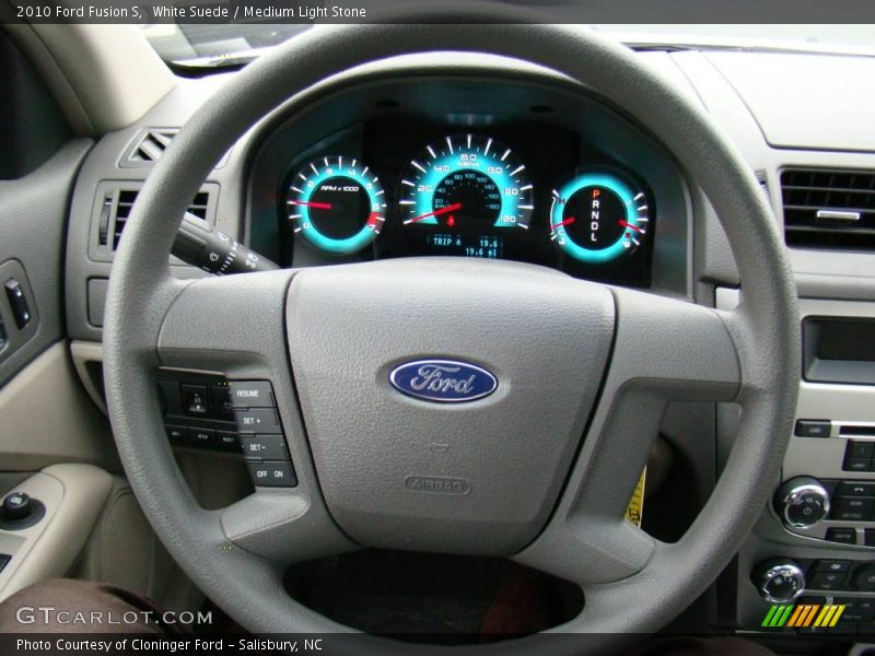 White Suede / Medium Light Stone 2010 Ford Fusion S
