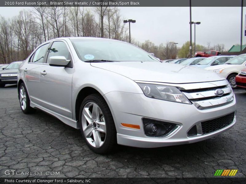 Brilliant Silver Metallic / Charcoal Black/Sport Black 2010 Ford Fusion Sport