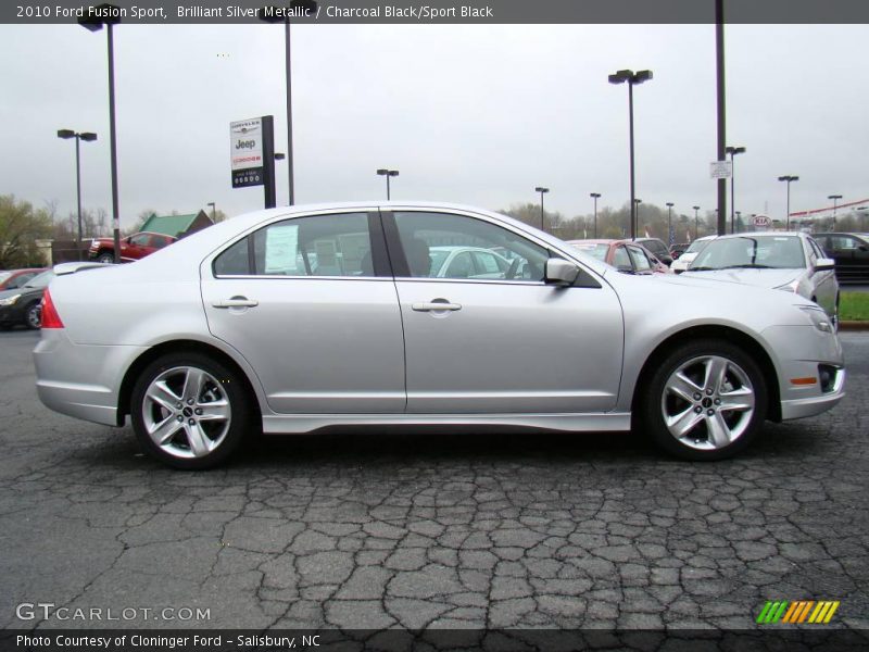 Brilliant Silver Metallic / Charcoal Black/Sport Black 2010 Ford Fusion Sport