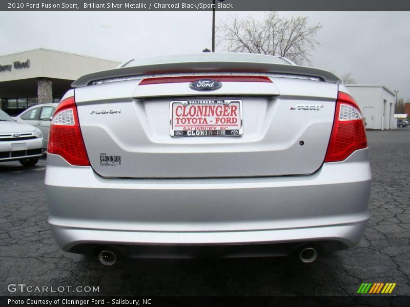 Brilliant Silver Metallic / Charcoal Black/Sport Black 2010 Ford Fusion Sport