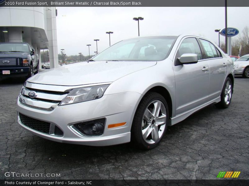 Brilliant Silver Metallic / Charcoal Black/Sport Black 2010 Ford Fusion Sport