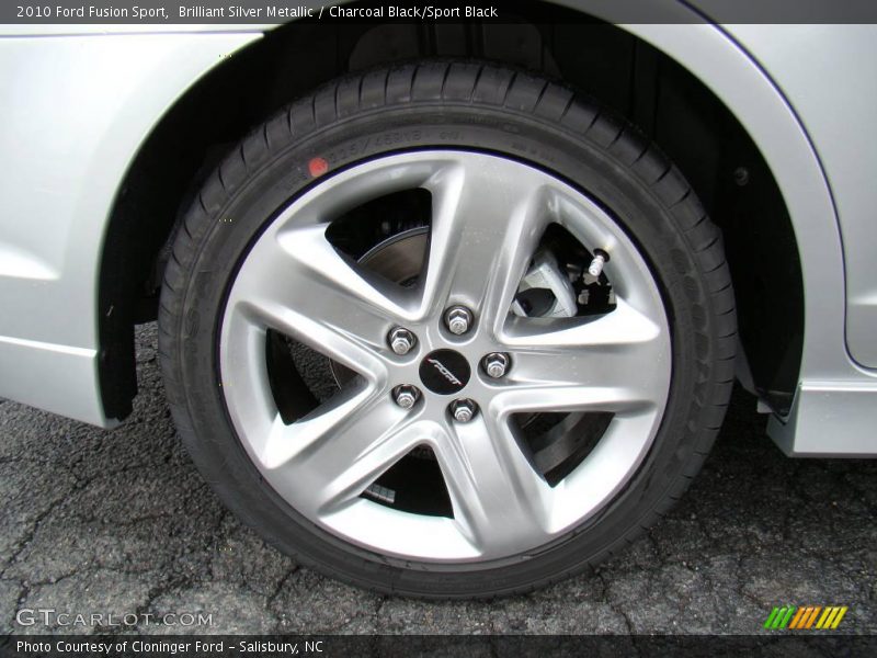 Brilliant Silver Metallic / Charcoal Black/Sport Black 2010 Ford Fusion Sport