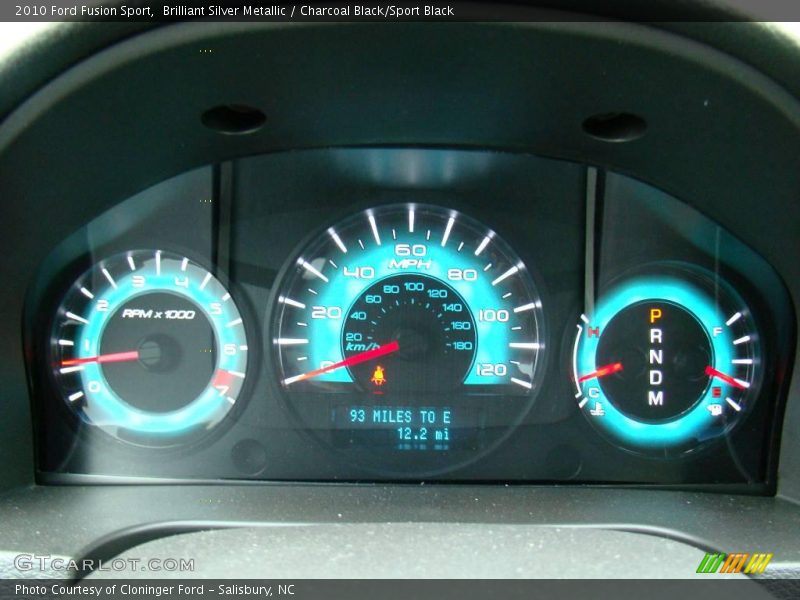 Brilliant Silver Metallic / Charcoal Black/Sport Black 2010 Ford Fusion Sport