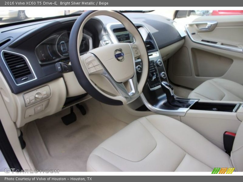 Bright Silver Metallic / Beige 2016 Volvo XC60 T5 Drive-E