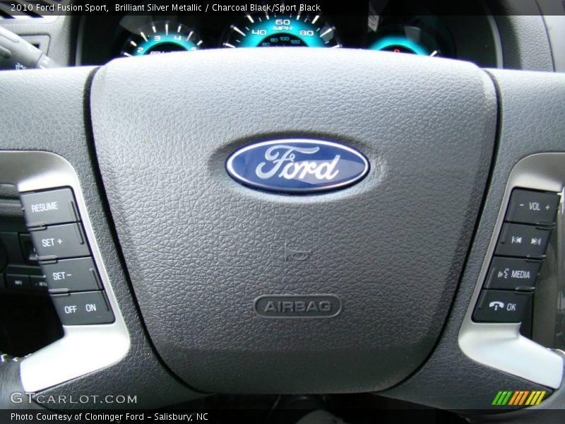 Brilliant Silver Metallic / Charcoal Black/Sport Black 2010 Ford Fusion Sport