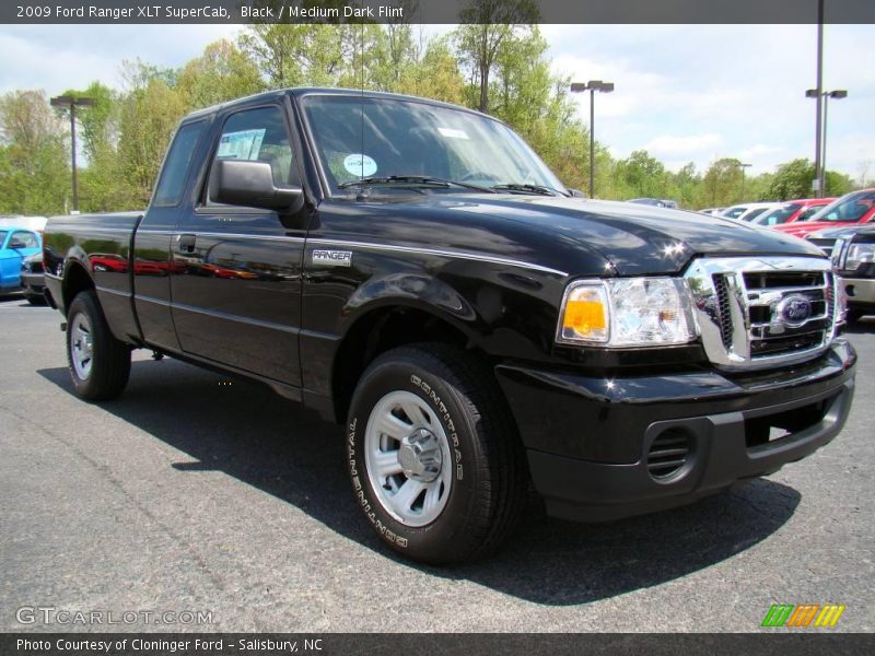 Black / Medium Dark Flint 2009 Ford Ranger XLT SuperCab