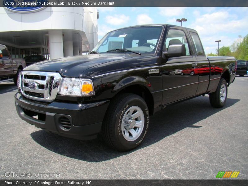 Black / Medium Dark Flint 2009 Ford Ranger XLT SuperCab