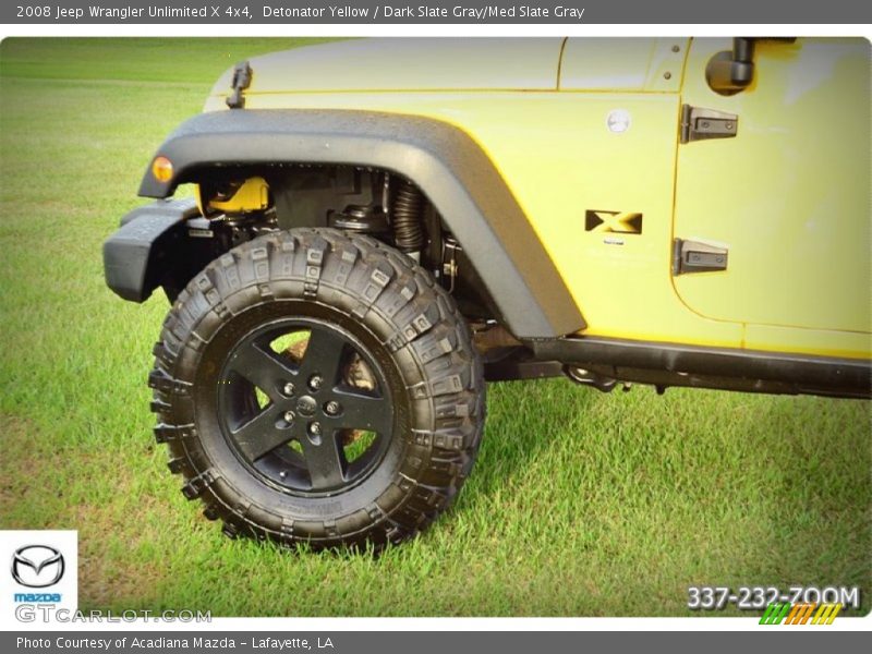 Detonator Yellow / Dark Slate Gray/Med Slate Gray 2008 Jeep Wrangler Unlimited X 4x4