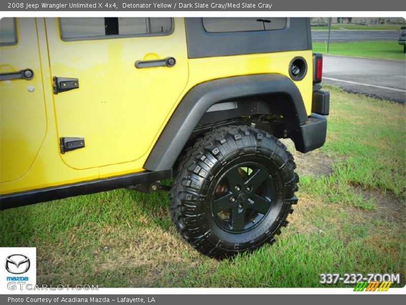 Detonator Yellow / Dark Slate Gray/Med Slate Gray 2008 Jeep Wrangler Unlimited X 4x4