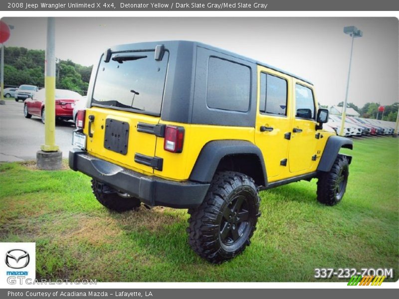 Detonator Yellow / Dark Slate Gray/Med Slate Gray 2008 Jeep Wrangler Unlimited X 4x4