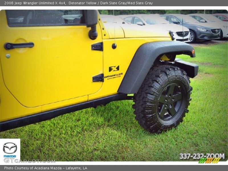 Detonator Yellow / Dark Slate Gray/Med Slate Gray 2008 Jeep Wrangler Unlimited X 4x4