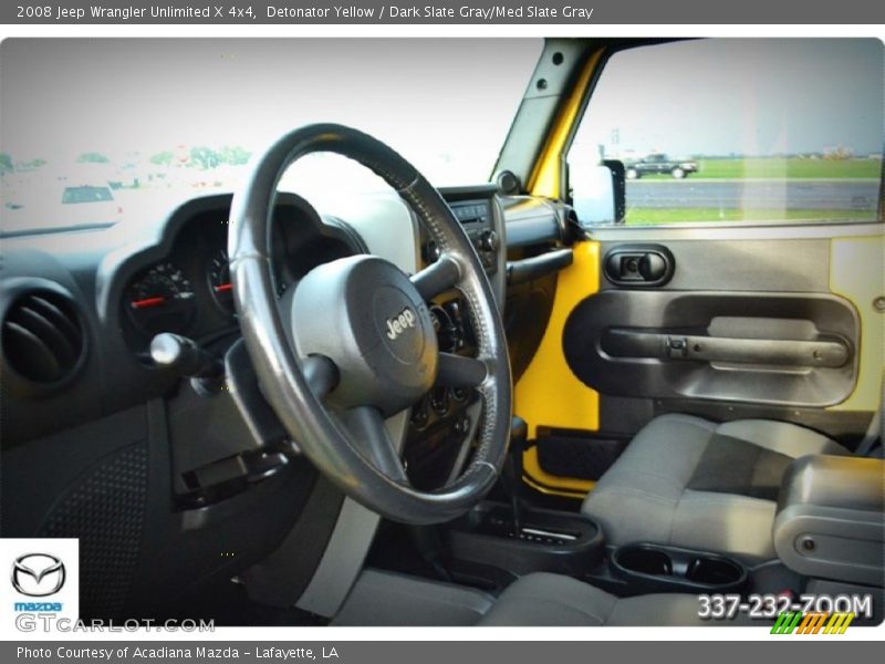 Detonator Yellow / Dark Slate Gray/Med Slate Gray 2008 Jeep Wrangler Unlimited X 4x4