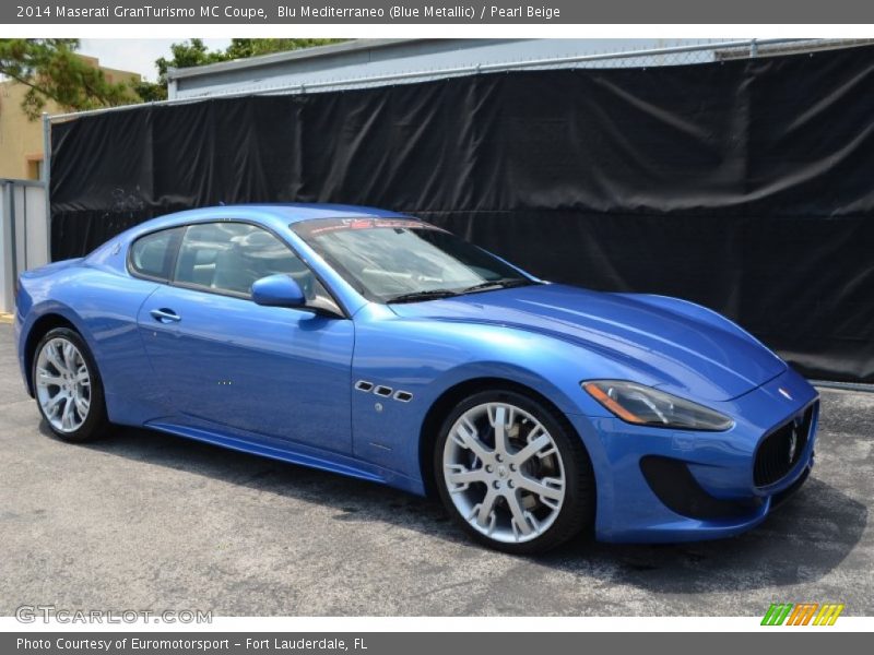 Blu Mediterraneo (Blue Metallic) / Pearl Beige 2014 Maserati GranTurismo MC Coupe