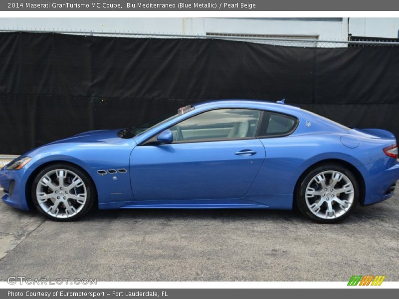 Blu Mediterraneo (Blue Metallic) / Pearl Beige 2014 Maserati GranTurismo MC Coupe