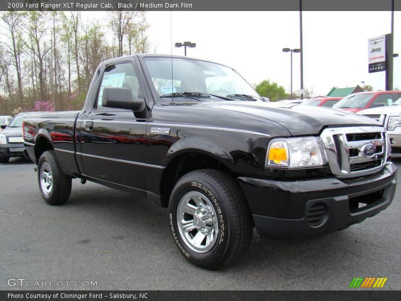 Black / Medium Dark Flint 2009 Ford Ranger XLT Regular Cab