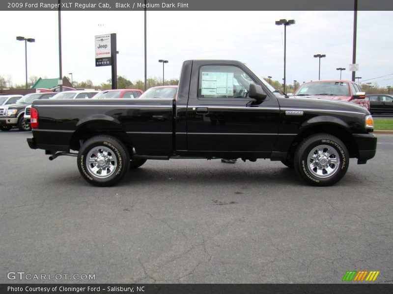 Black / Medium Dark Flint 2009 Ford Ranger XLT Regular Cab