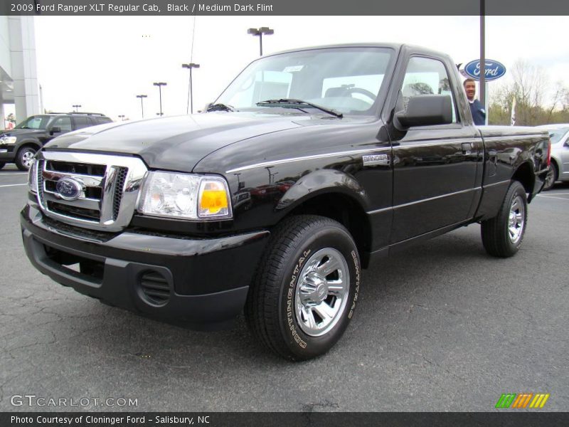 Black / Medium Dark Flint 2009 Ford Ranger XLT Regular Cab