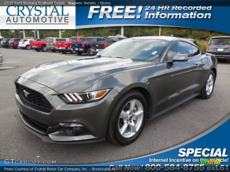 Magnetic Metallic / Ebony 2015 Ford Mustang EcoBoost Coupe