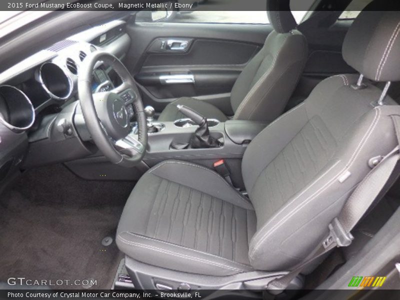 Magnetic Metallic / Ebony 2015 Ford Mustang EcoBoost Coupe