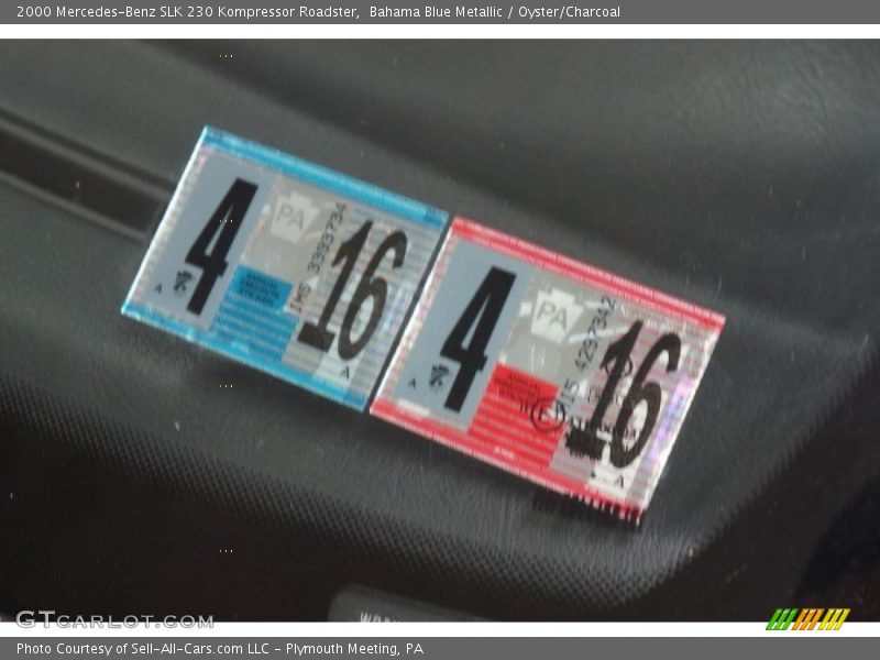 Bahama Blue Metallic / Oyster/Charcoal 2000 Mercedes-Benz SLK 230 Kompressor Roadster