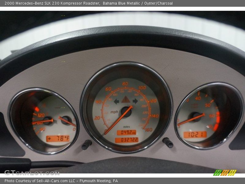 Bahama Blue Metallic / Oyster/Charcoal 2000 Mercedes-Benz SLK 230 Kompressor Roadster