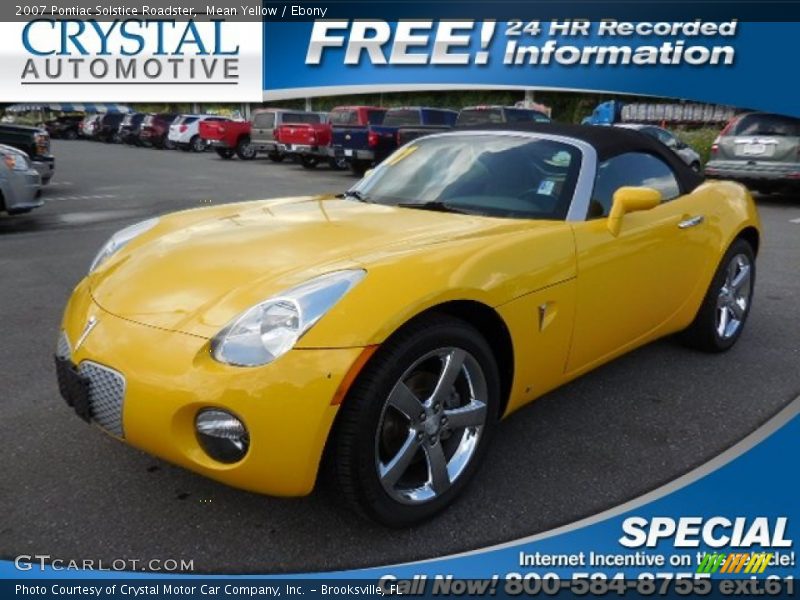 Mean Yellow / Ebony 2007 Pontiac Solstice Roadster