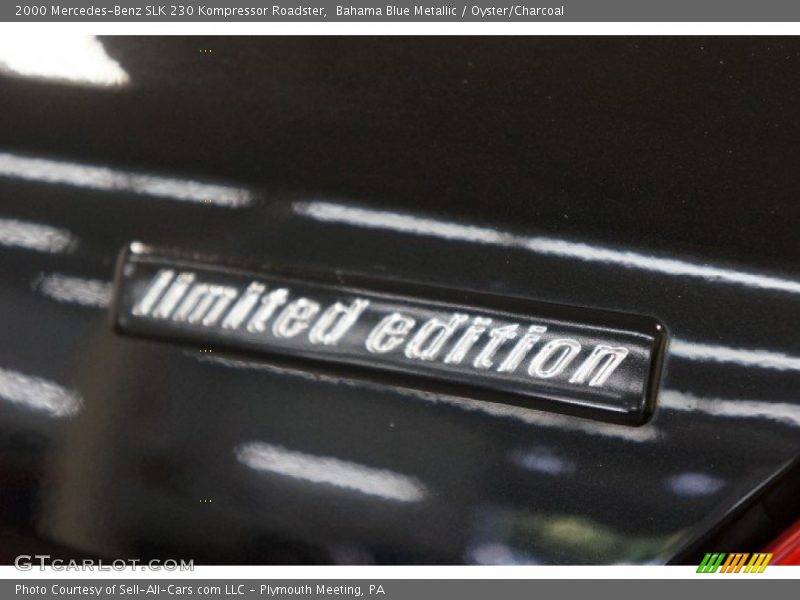 Bahama Blue Metallic / Oyster/Charcoal 2000 Mercedes-Benz SLK 230 Kompressor Roadster