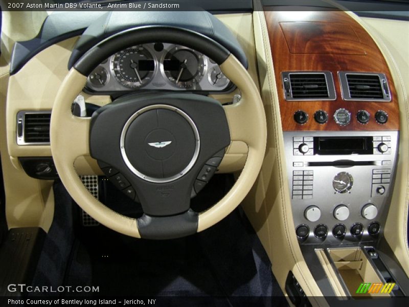 2007 Aston Martin DB9 Volante, Antrim Blue/Sandstorm, Steering Wheel and Dashboard - 2007 Aston Martin DB9 Volante