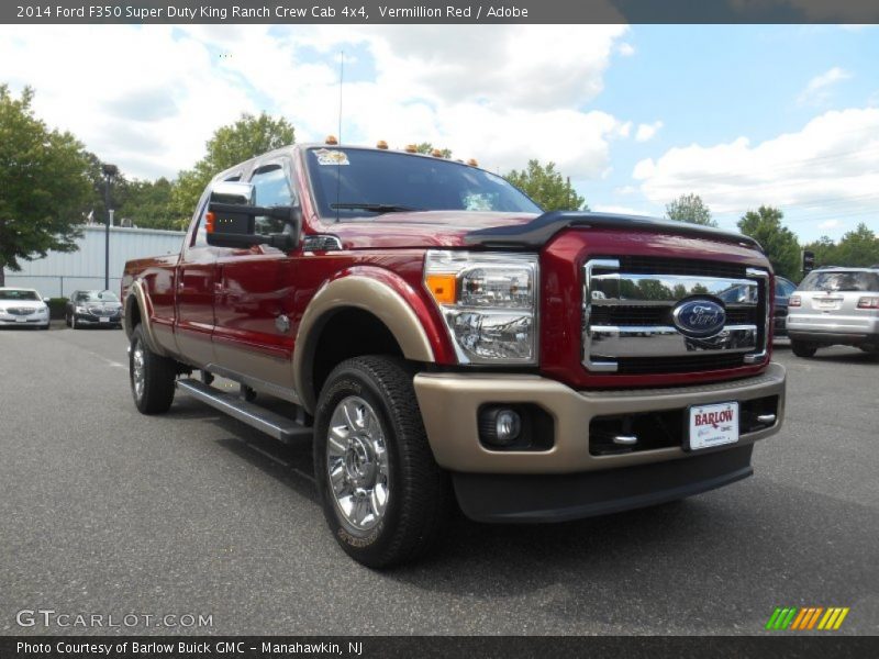 Vermillion Red / Adobe 2014 Ford F350 Super Duty King Ranch Crew Cab 4x4