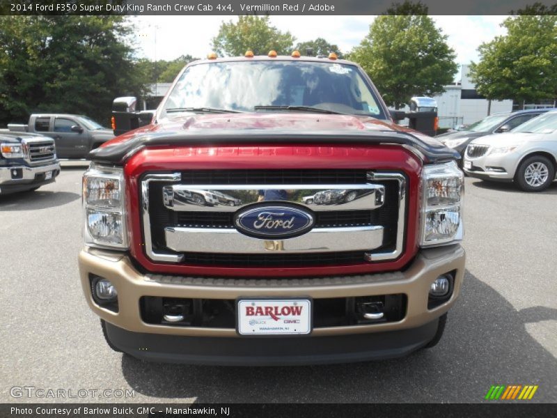 Vermillion Red / Adobe 2014 Ford F350 Super Duty King Ranch Crew Cab 4x4