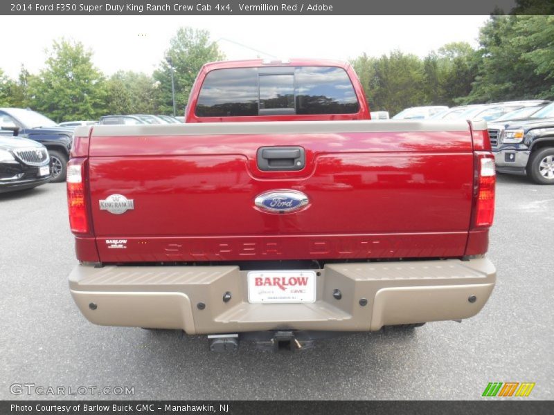 Vermillion Red / Adobe 2014 Ford F350 Super Duty King Ranch Crew Cab 4x4