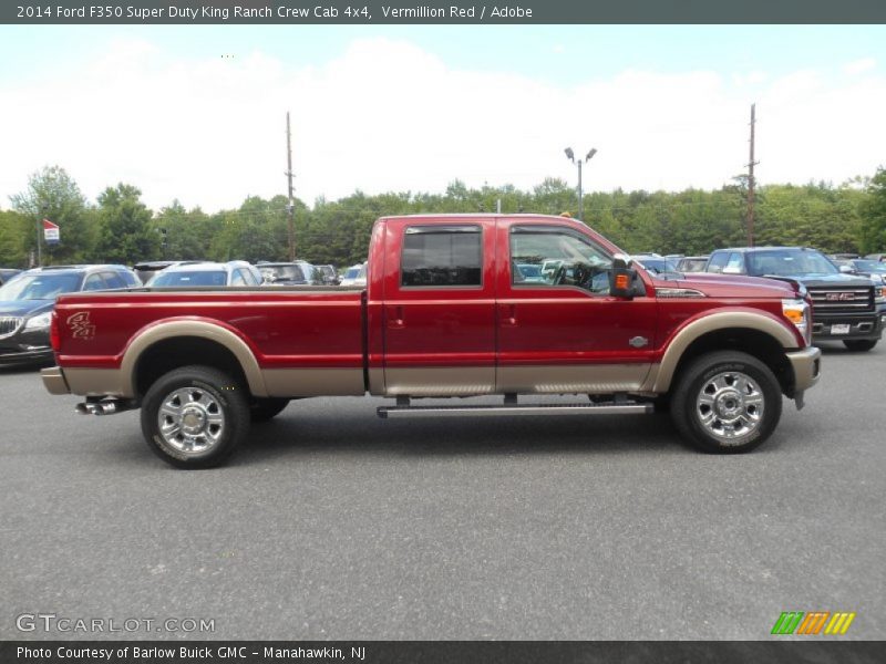 Vermillion Red / Adobe 2014 Ford F350 Super Duty King Ranch Crew Cab 4x4