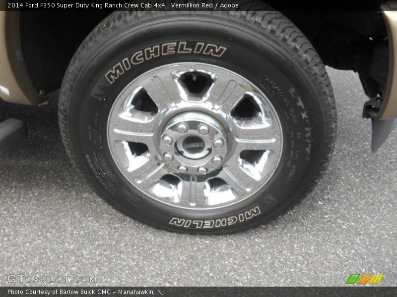 Vermillion Red / Adobe 2014 Ford F350 Super Duty King Ranch Crew Cab 4x4