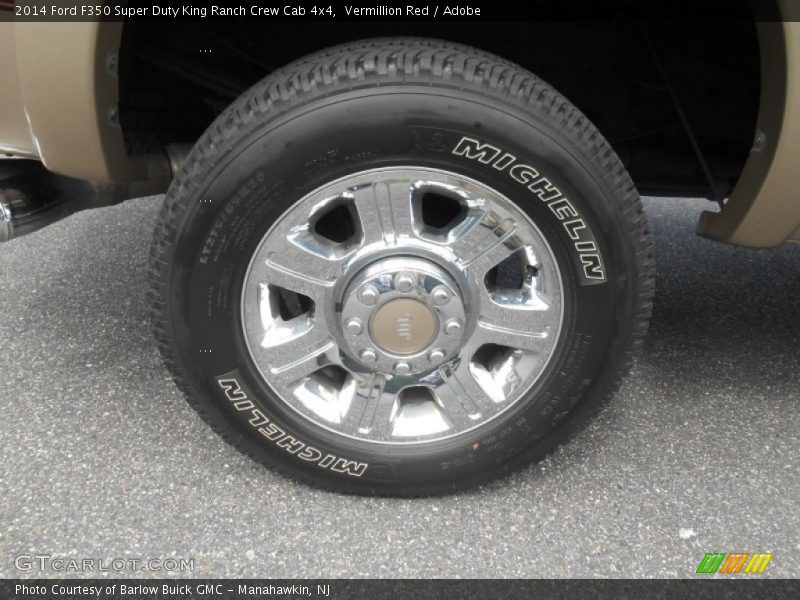Vermillion Red / Adobe 2014 Ford F350 Super Duty King Ranch Crew Cab 4x4
