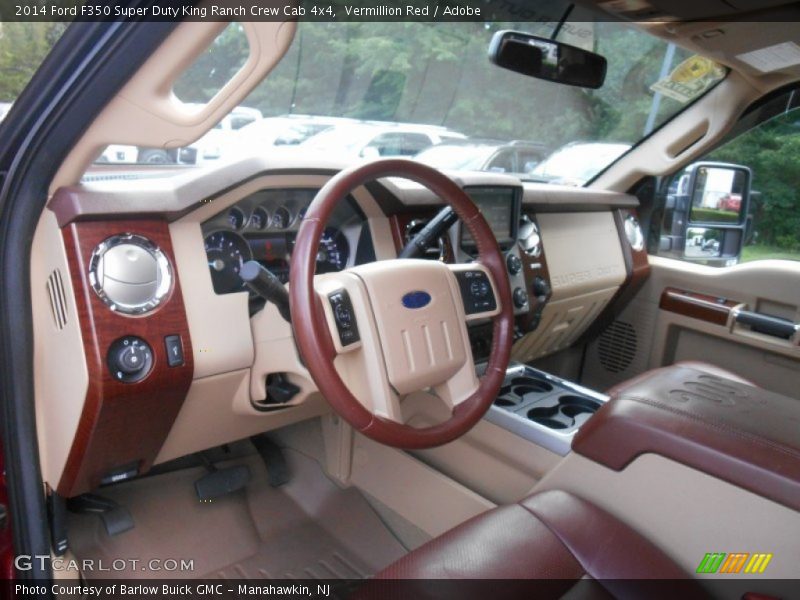 Vermillion Red / Adobe 2014 Ford F350 Super Duty King Ranch Crew Cab 4x4