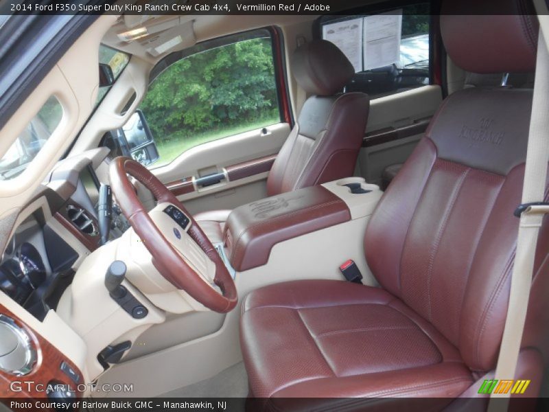 Vermillion Red / Adobe 2014 Ford F350 Super Duty King Ranch Crew Cab 4x4