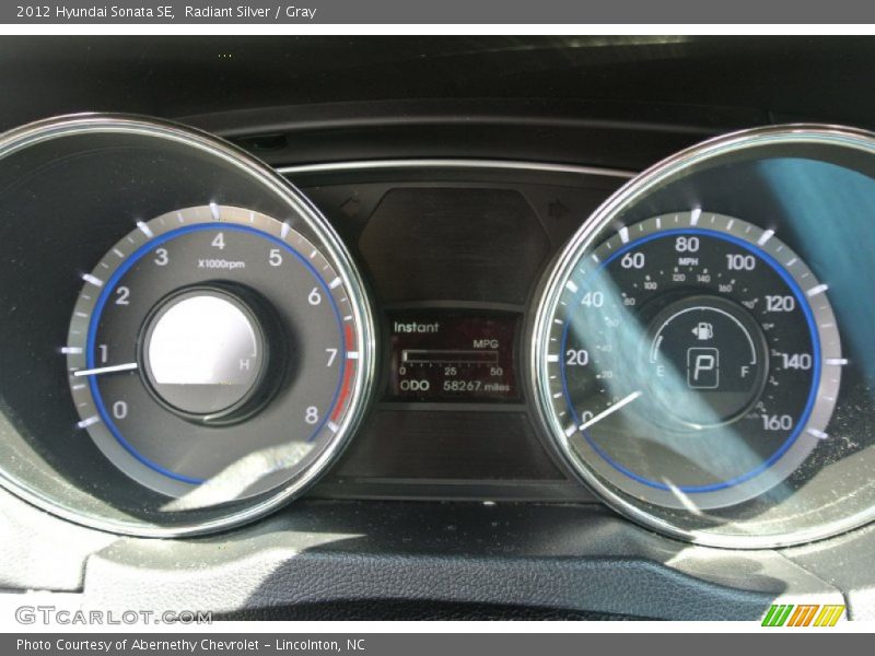 Radiant Silver / Gray 2012 Hyundai Sonata SE
