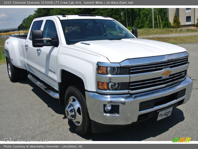 Summit White / Jet Black/Dark Ash 2015 Chevrolet Silverado 3500HD LTZ Crew Cab 4x4