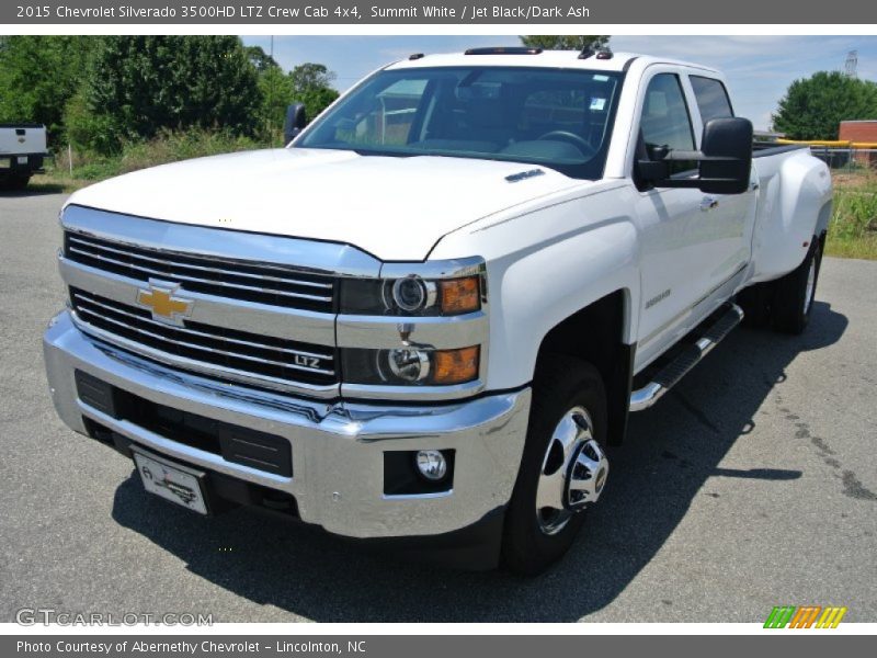 Summit White / Jet Black/Dark Ash 2015 Chevrolet Silverado 3500HD LTZ Crew Cab 4x4
